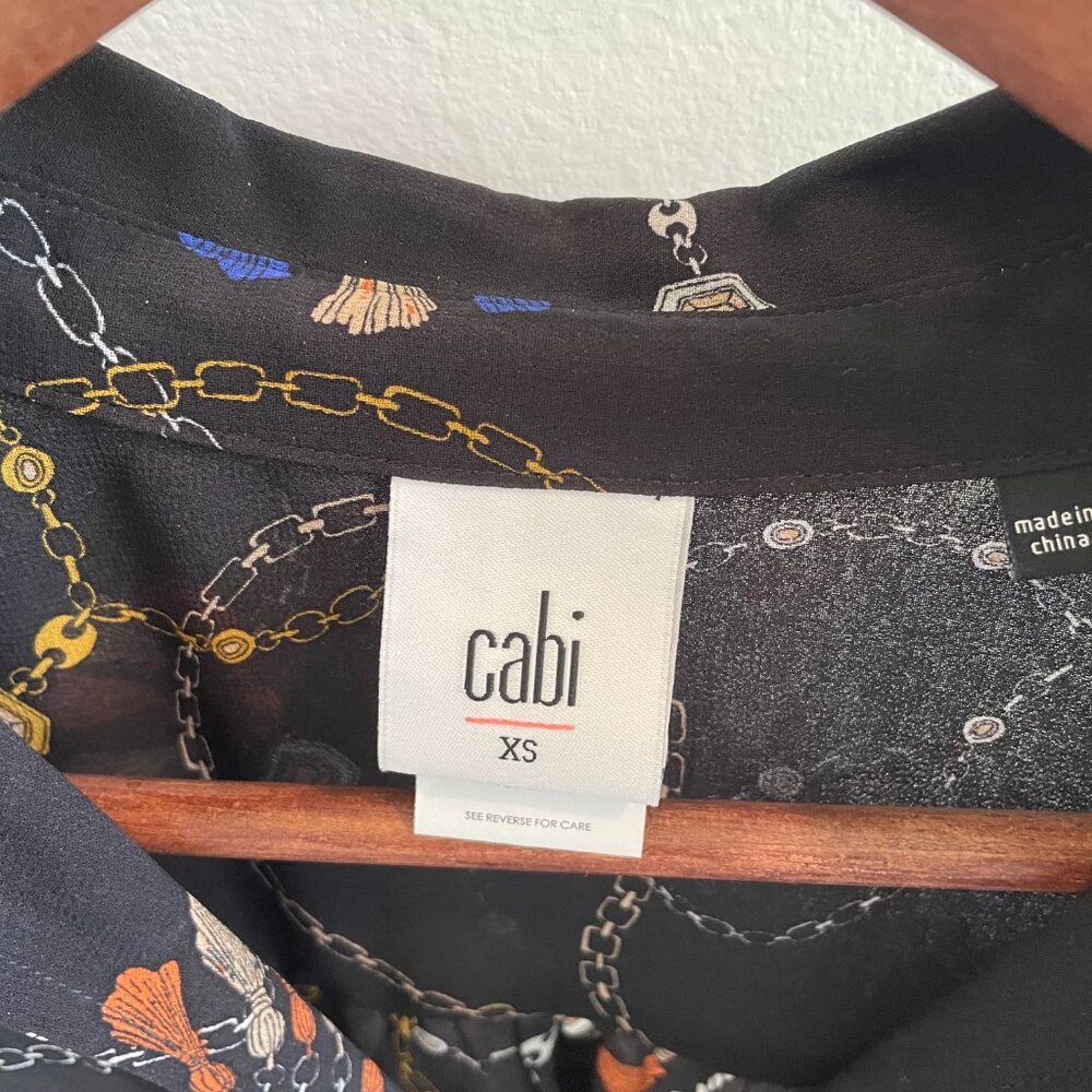 CAbi Collared Black Button-down Blouse - image 3